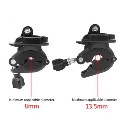 Objímka na trubku, řidítka, sedlovku otočná 360° s redukčními kroužky