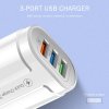 Univerzální Quick charge Qualcomm3.0 síťová nabíječka 3x USB - bílá