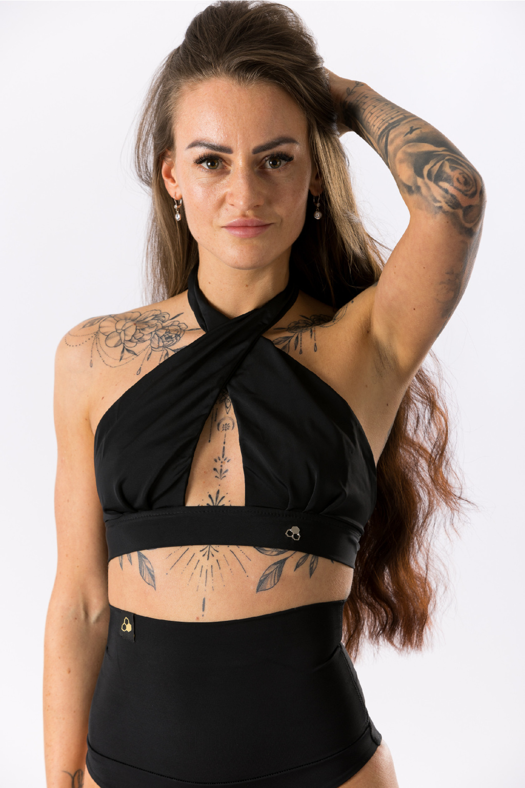GoldBee Swimwear Cross Top Black GoldBee
