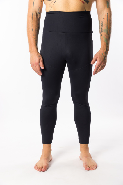 GoldBee Men's Tightening Waist Leggings Black (Barva Black, Velikost L)