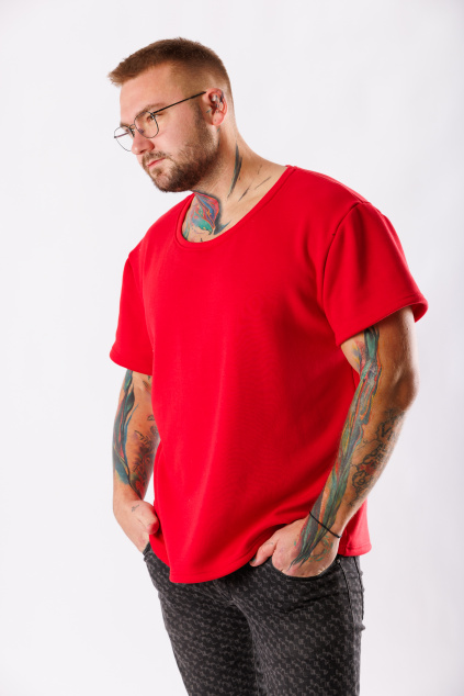 GoldBee Men's Warm T-Shirt Red (Barva red, Velikost  L)