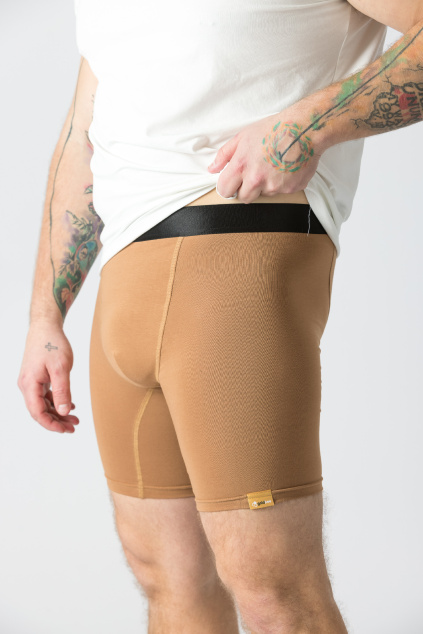 GoldBee Boxer Long Brown (Barva Brown, Velikost M)