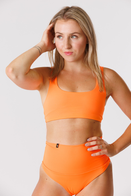GoldBee Basic Bikini Top Neon Orange (Barva Neon Orange, Velikost L)