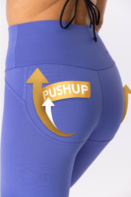 GoldBee Leggings Push-Up AirForce BLue (Barva Airforce Blue, Velikost L)