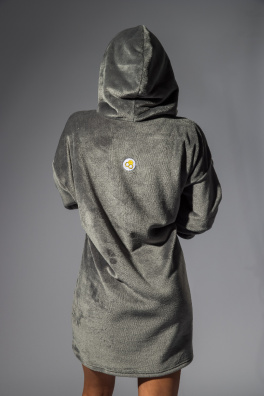 GoldBee Fluffy Ice Age Hoodie Grey (Barva Grey, Velikost XL-4XL)