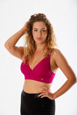 GoldBee Swimwear Top For Large Breasts Fuchsia (Barva Fuchsia, Velikost L)