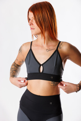 GoldBee Horny Bra Grey (Barva Grey, Velikost L)