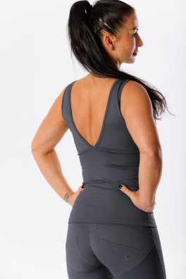 GoldBee Shaping Long Mesh Top Grey (Barva Grey, Velikost 3XL)