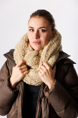 GoldBee Circle Scarf Ice Age Brown (Barva Brown, Velikost M)