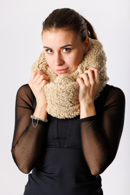 GoldBee Circle Scarf Ice Age Brown (Barva Brown, Velikost M)