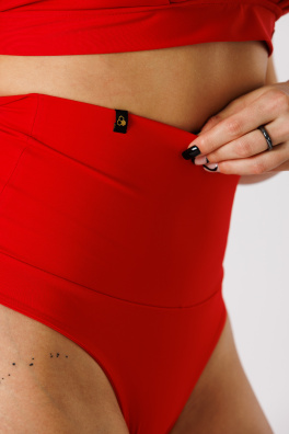 GoldBee Swimwear with High Waist Red (Barva Red, Velikost 3XL)