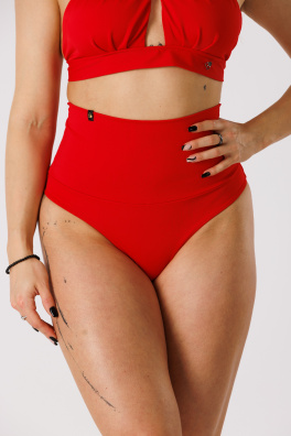 GoldBee Swimwear with High Waist Red (Barva Red, Velikost 3XL)
