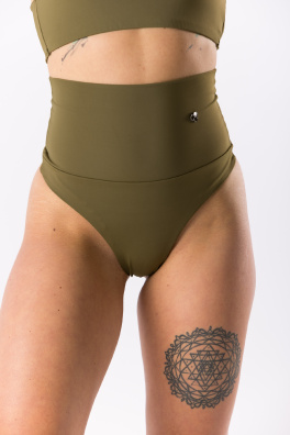 GoldBee Swimwear Tightening Thong Moss Green (Barva Moss Green, Velikost 3XL)