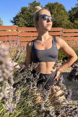 GoldBee Basic Bikini Top Dark Grey (Barva Dark Grey, Velikost L)