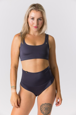 GoldBee Basic Bikini Top Dark Grey (Barva Dark Grey, Velikost L)