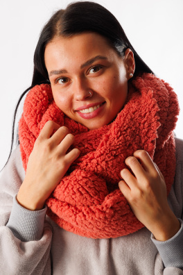 GoldBee Circle Scarf Ice Age Red (Barva Red, Velikost M)