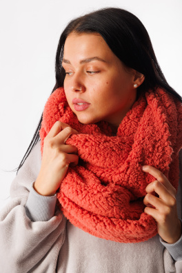 GoldBee Circle Scarf Ice Age Red (Barva Red, Velikost M)