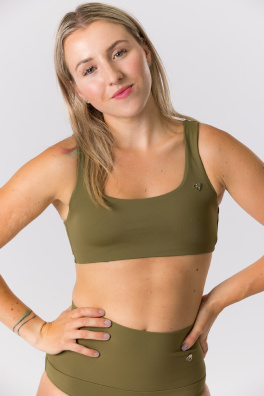 GoldBee Basic Bikini Top Moss Green (Barva Moss Green, Velikost L)
