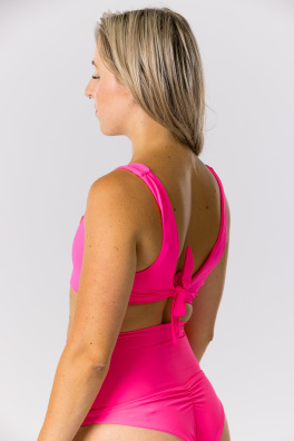 GoldBee Basic Bikini Top Neon Pink (Barva Neon Pink, Velikost L)