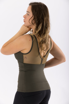 GoldBee Tightening Long Top Holds Breasts Relieves Backs Army (Barva army, Velikost  3XL)