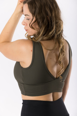 GoldBee Short Top For Tight Neckline Army (Barva Army, Velikost 3XL)