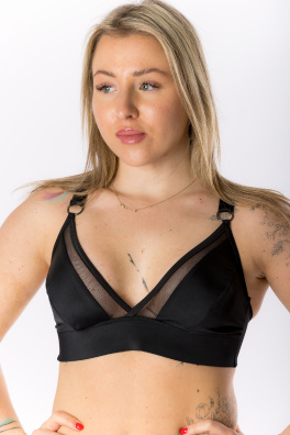 GoldBee Mesh Bikini Top for Large Bust Black (Barva Black, Velikost 3XL)
