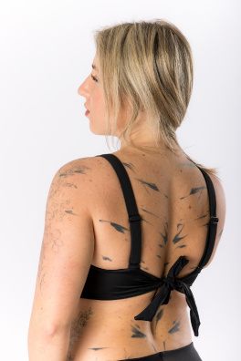 GoldBee Mesh Bikini Top for Large Bust Black (Barva Black, Velikost 3XL)