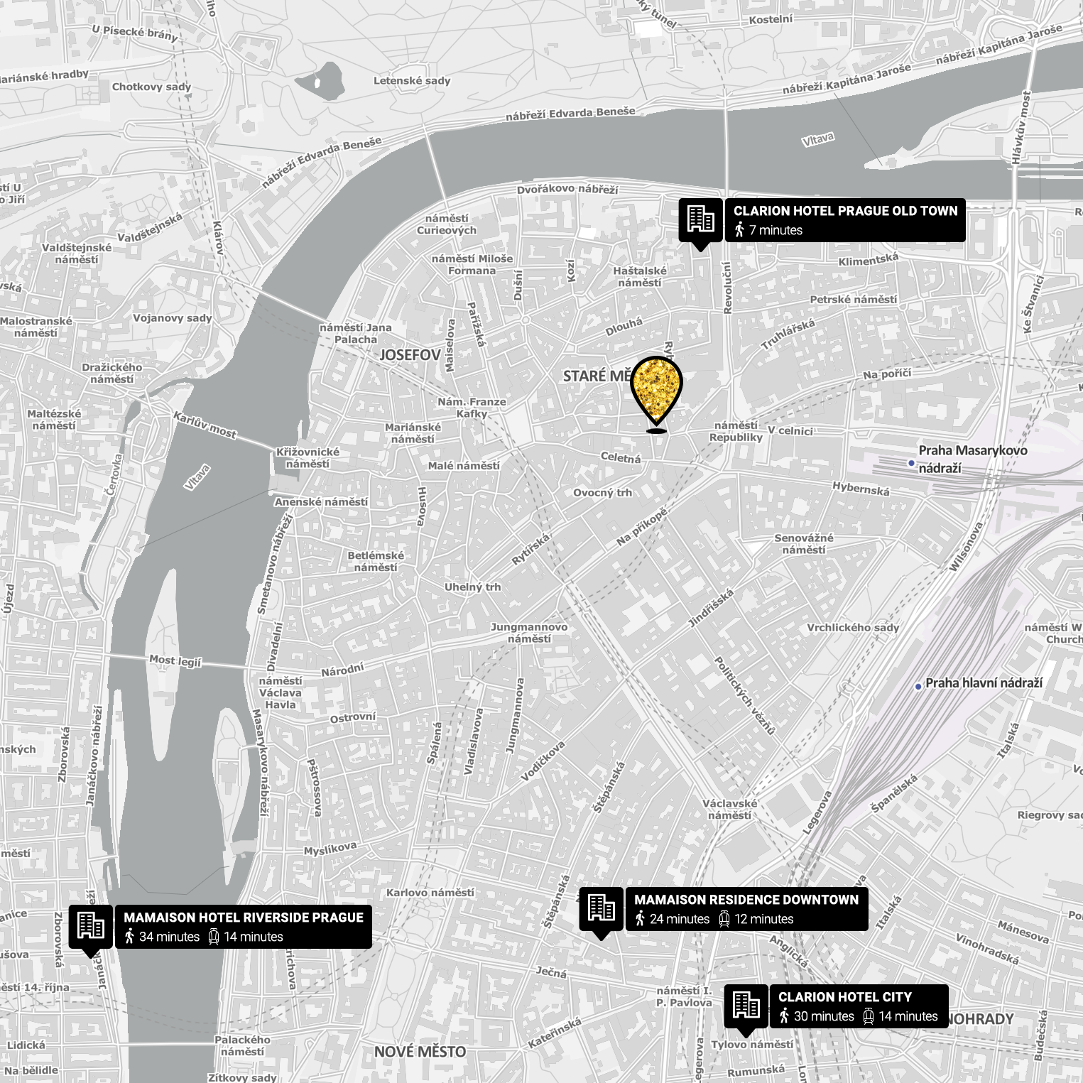 GoldKiz-ubytovani-mapa