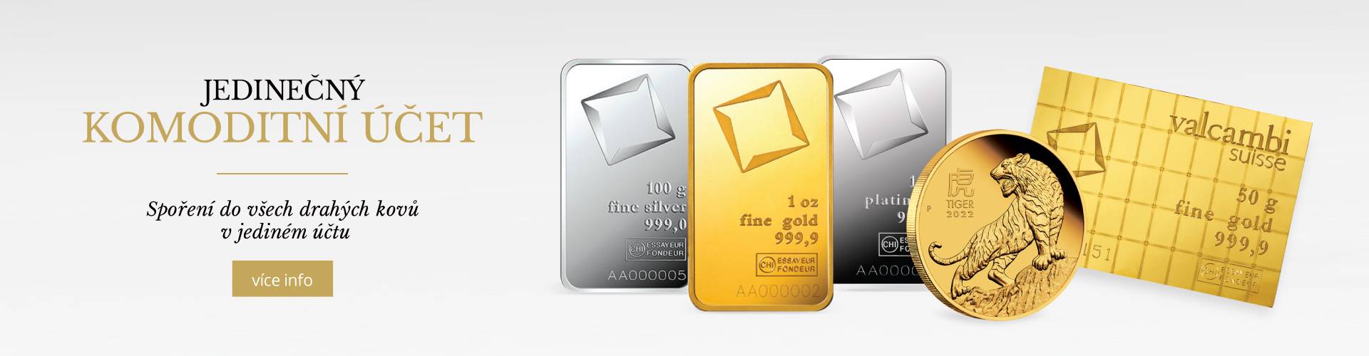 Spořící účet pro drahé kovy