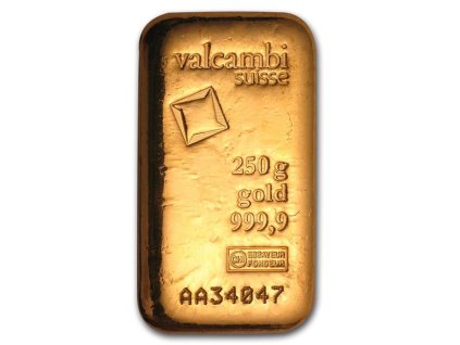 250 gram gold bar valcambi poured w assay 83923 Obv (1)