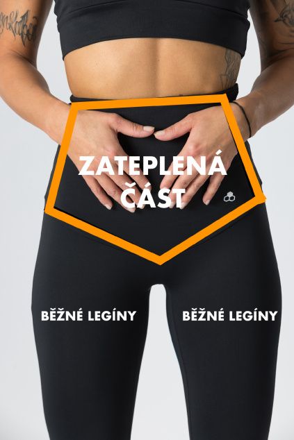 GoldBee Legíny Proti Bolestivé Menstruaci Lycra Black