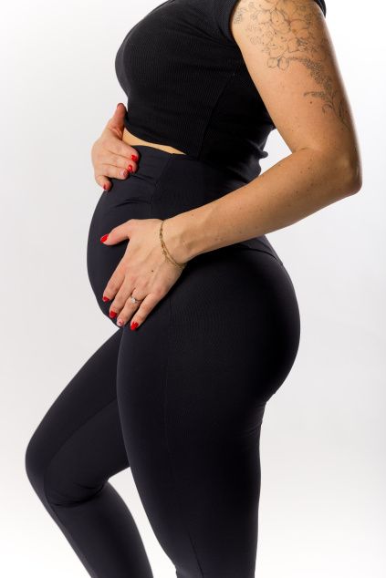 GoldBee Těhotenské Legíny Lycra Black