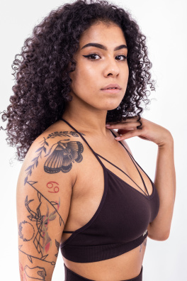 GoldBee Podprsenka BePadded Black Coffee (Barva Coffee, Velikost L)