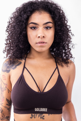 GoldBee Podprsenka BePadded Black Coffee (Barva Coffee, Velikost L)