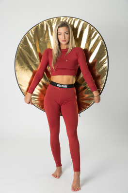 GoldBee Legíny BeOne Brick Red (Barva Brick Red, Velikost L)