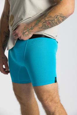 GoldBee Boxerky Dlouhé Blue (Barva Blue, Velikost S)