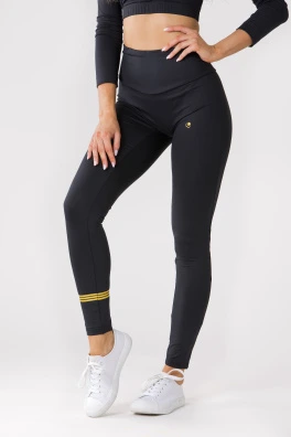 GoldBee Legíny Low Stripes Black (Barva Black, Velikost L)