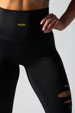 GoldBee Legíny Lenka Tiger Two Black (Barva Black, Velikost S)