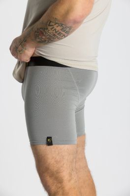 GoldBee Boxerky Dlouhé Grey (Barva Grey, Velikost S)