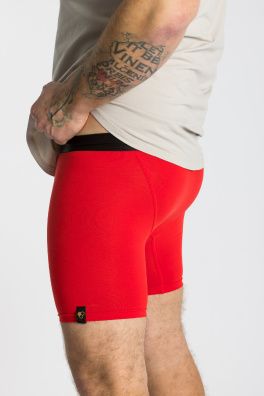 GoldBee Boxerky Dlouhé Red (Barva Red, Velikost S)