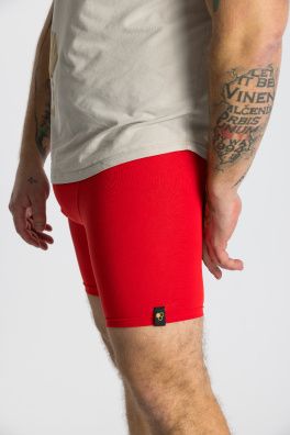 GoldBee Boxerky Dlouhé Red (Barva Red, Velikost S)