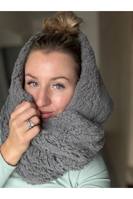 GoldBee Kruhová Šála Doba Ledová Light Grey (Barva Light Grey, Velikost M)