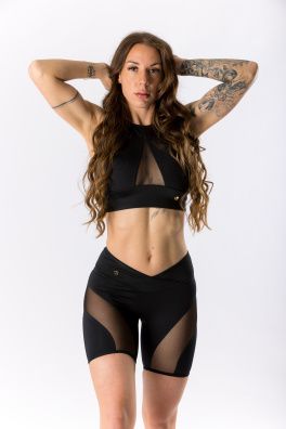 GoldBee Kraťásky Mesh Nylon Black (Barva Black, Velikost L)