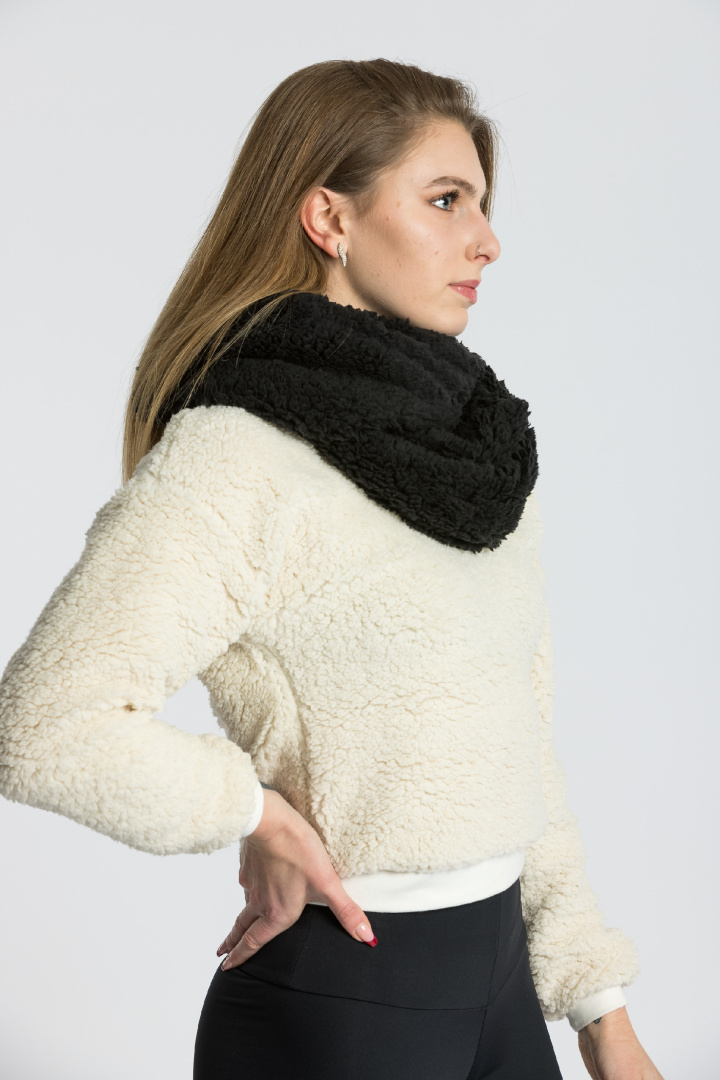 GoldBee Kruhový Šál Doba Ľadová Black (Barva Black, Velikost M)