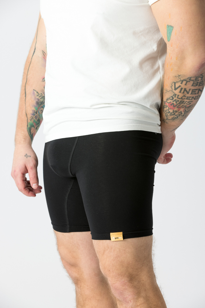 GoldBee Boxerky Dlhé Black