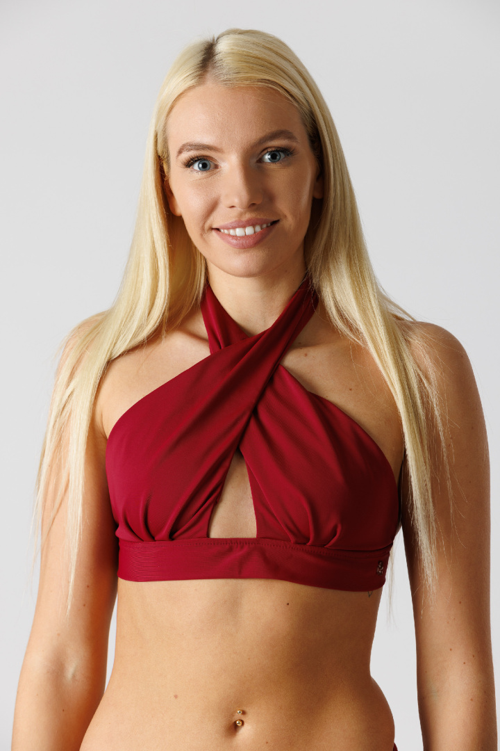 GoldBee Plavky Cross Vrchný Diel Bordo (Barva Bordo, Velikost L)