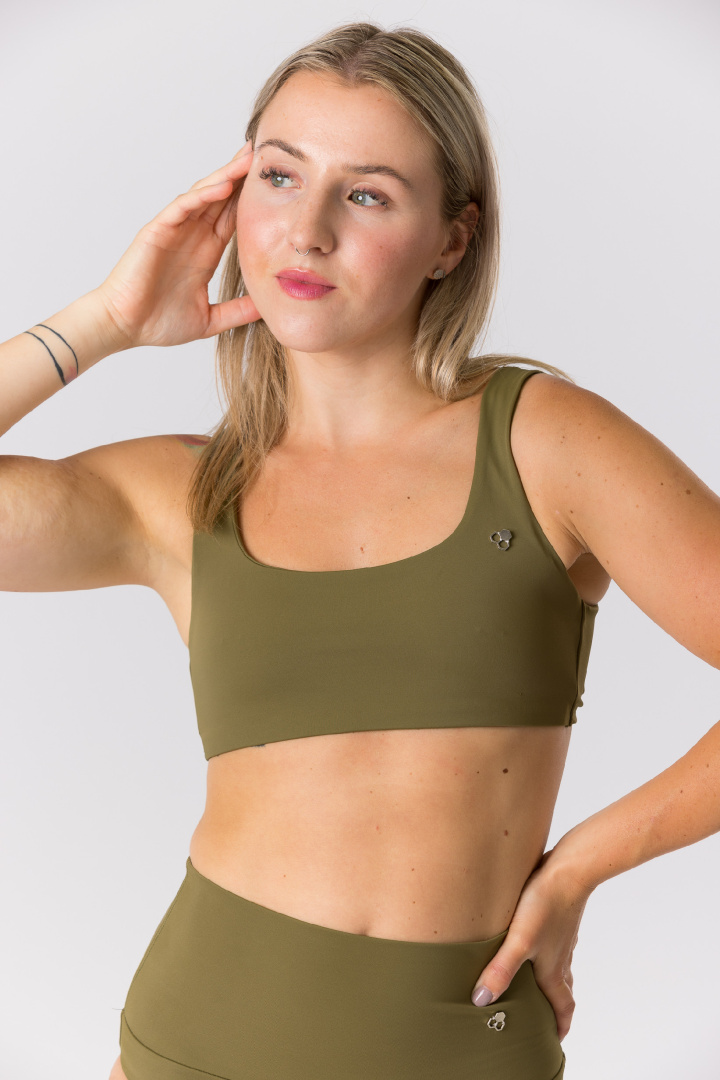GoldBee Basic Plavky Vrchný Diel Moss Green (Barva Moss Green, Velikost L)