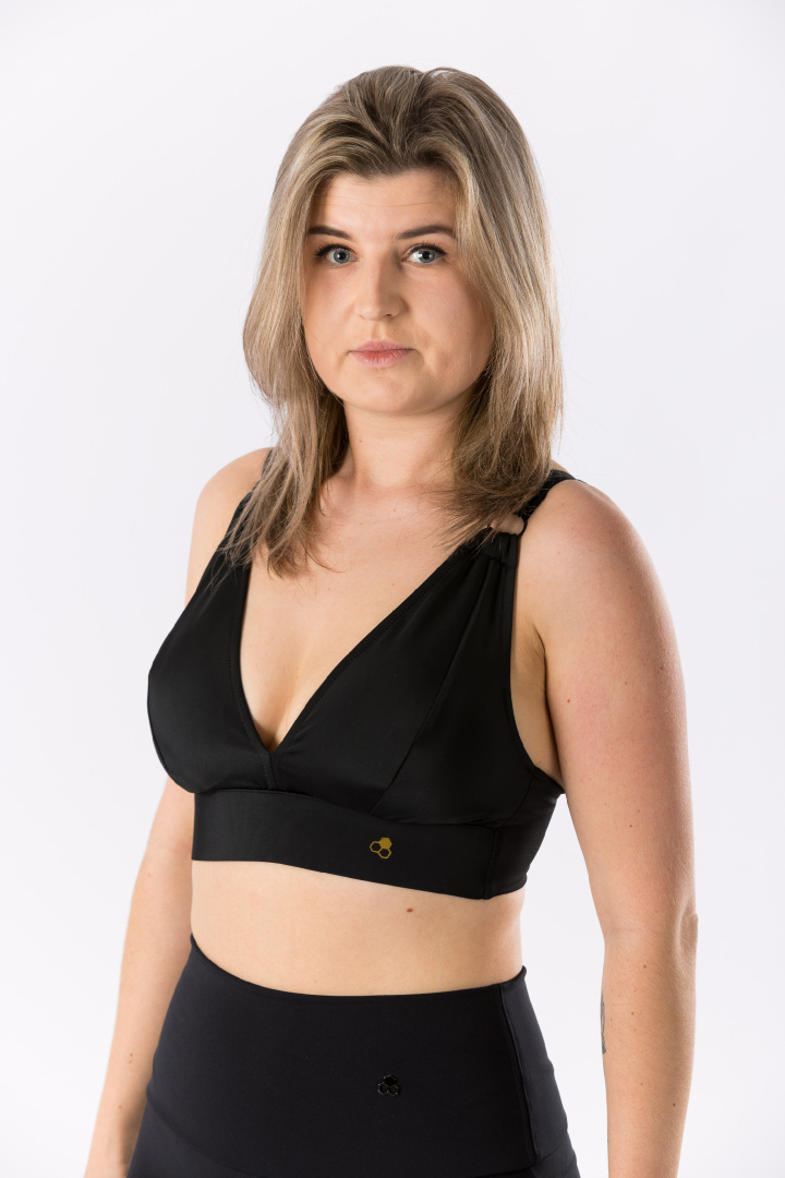 GoldBee Plavky Vrchný Diel Pre Veľké Prsia Black (Barva Black, Velikost 3XL)