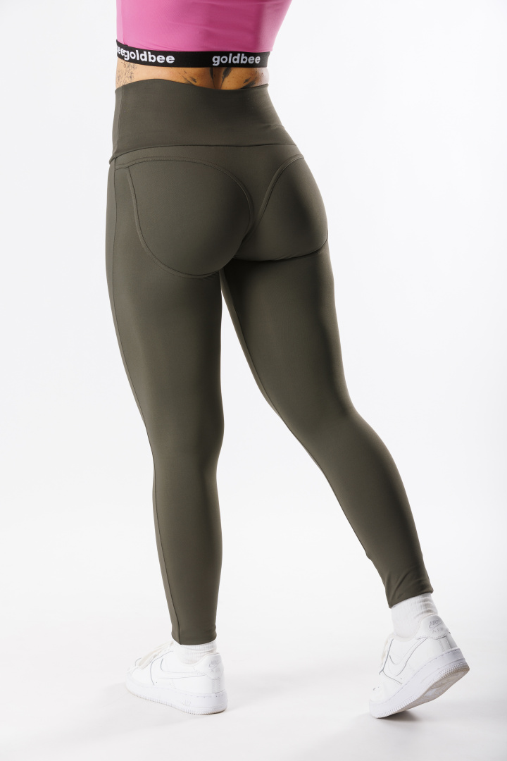 GoldBee Tvarujúce Legíny Lycra Army (Barva Army, Velikost 3XL)