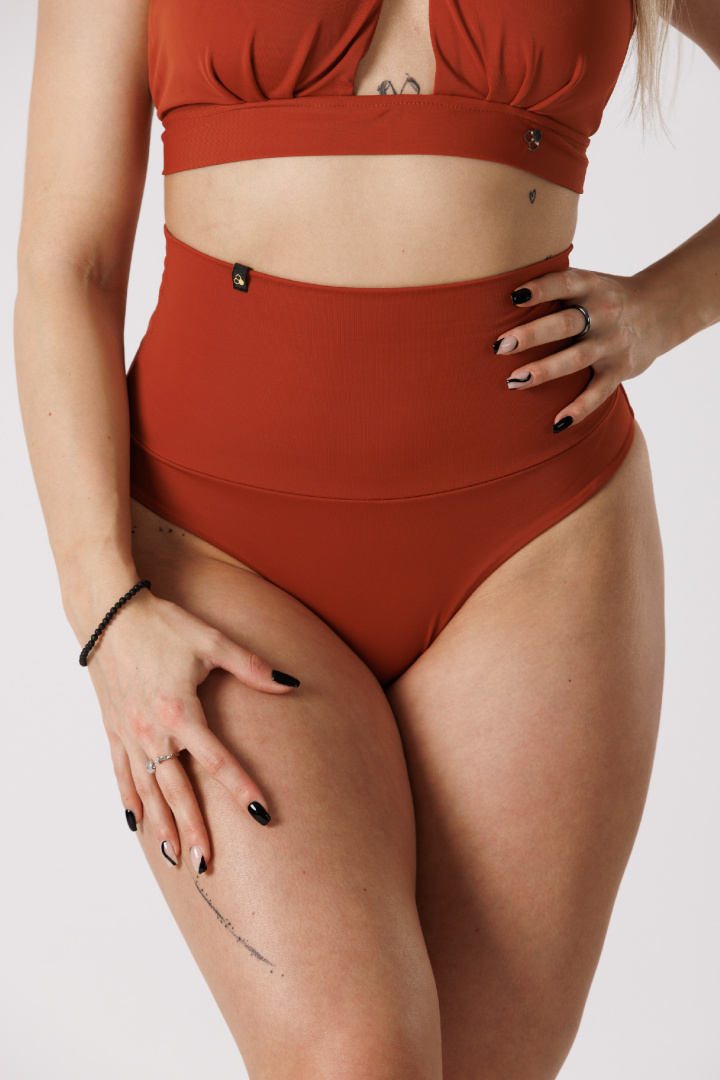 GoldBee Plavky Sťahovacie Brazílky Copper (Barva Copper, Velikost L)